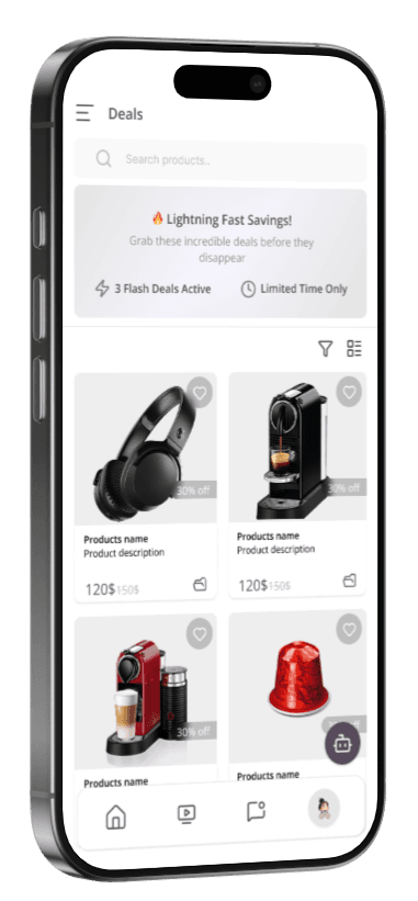Daily deals feed